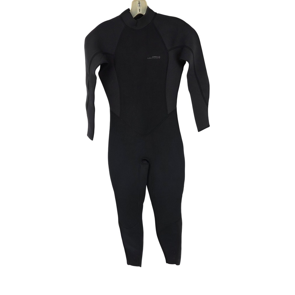 Dark Lightning Womens Small Full Body Wetsuit Black Neoprene Diving Surfing NEW